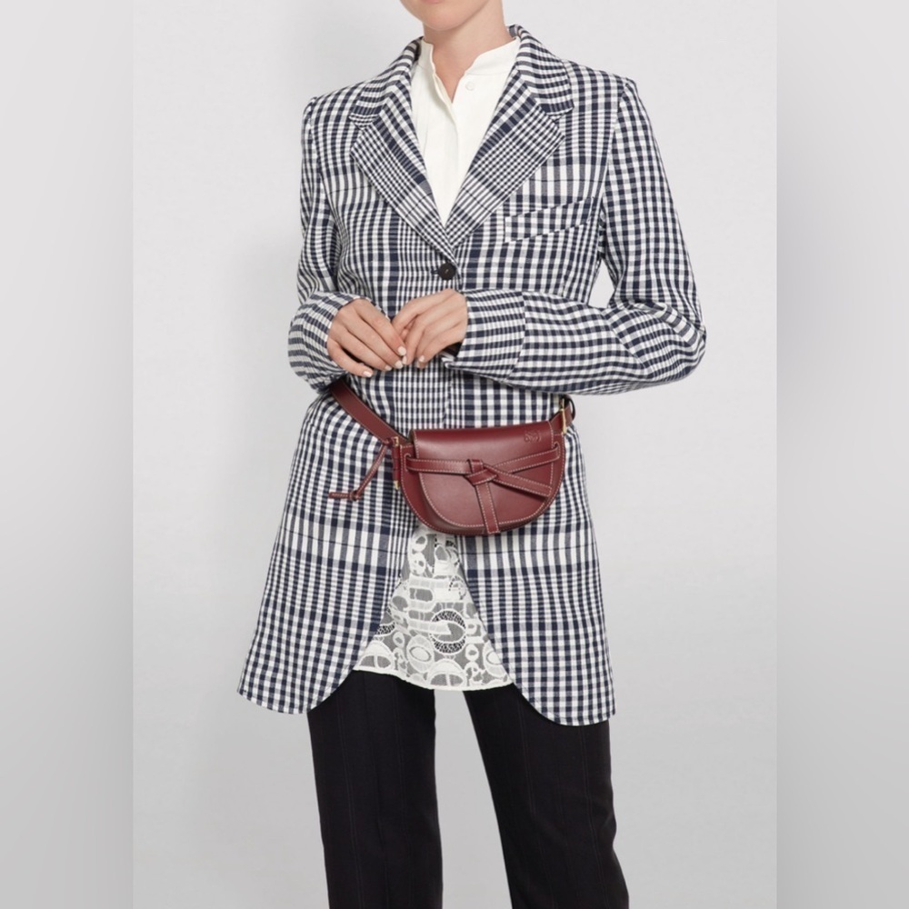 Loewe women’s plaid canvas jacket coat